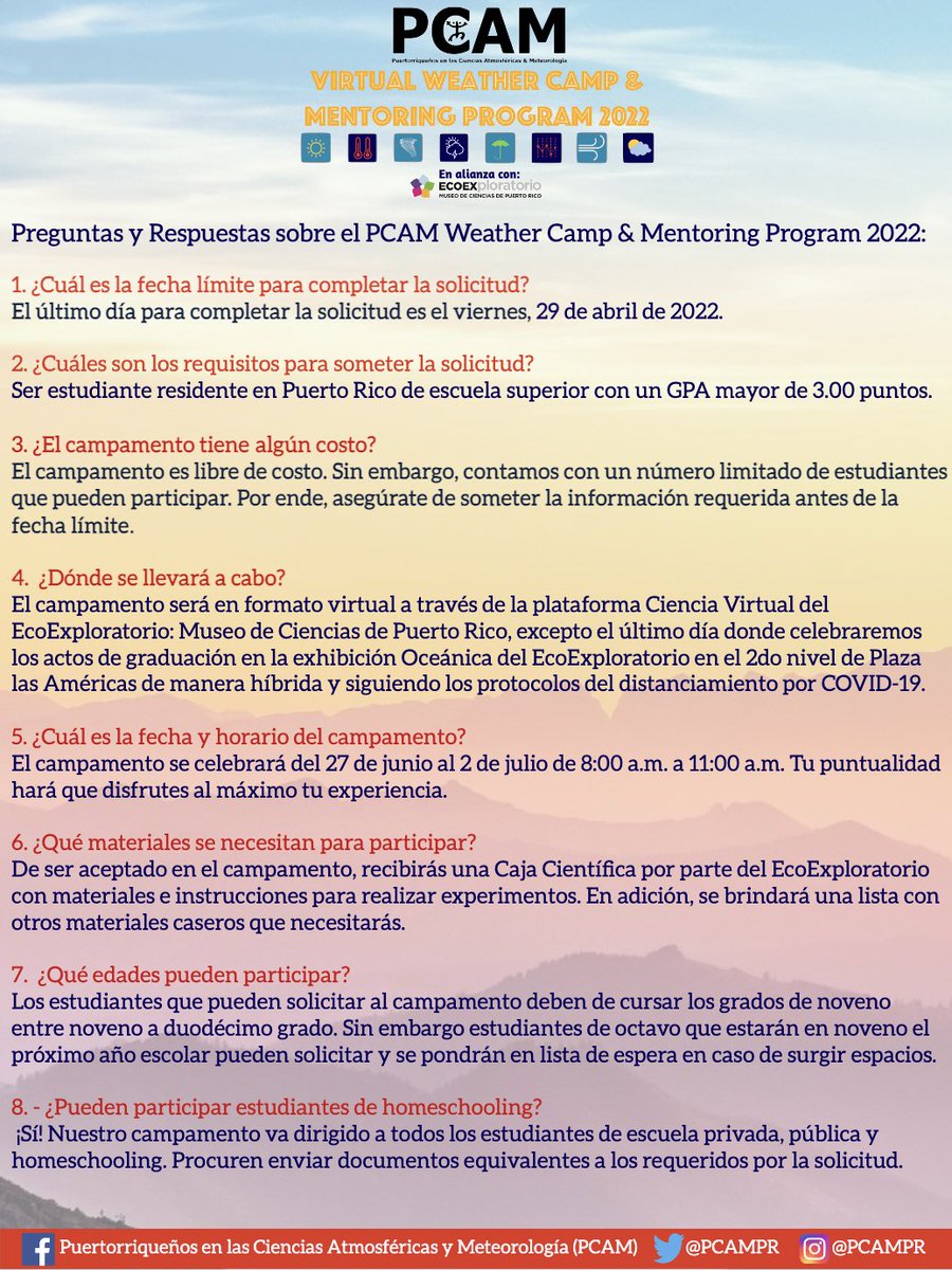 Puertorriqueños en las C.A. y Meteorología 🌤 tweet media