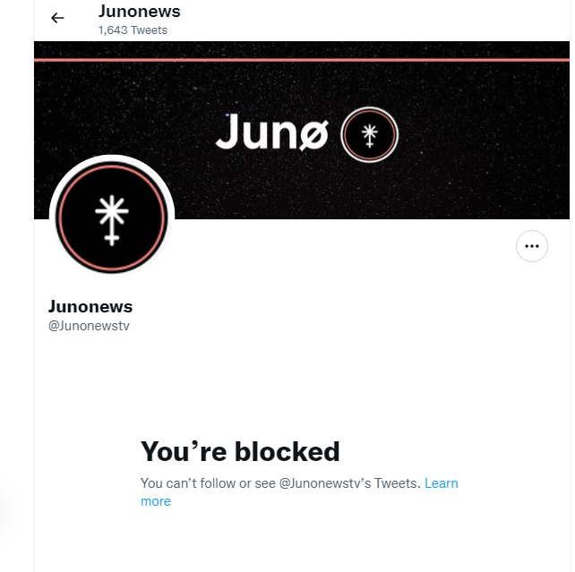 WorkoutCameron's tweet photo. Letting EVERYONE know we have a deceptive person @JunoNewsTV that was caught running a Giveaway scam. They were caught and now there are several of us that got blocked for calling them out. Please share- @CryptoLikeMo , @L1am_Crypto @Cryptocito , @StargazeChad , @SnaggleAsaurus https://t.co/QBChQk9JYN