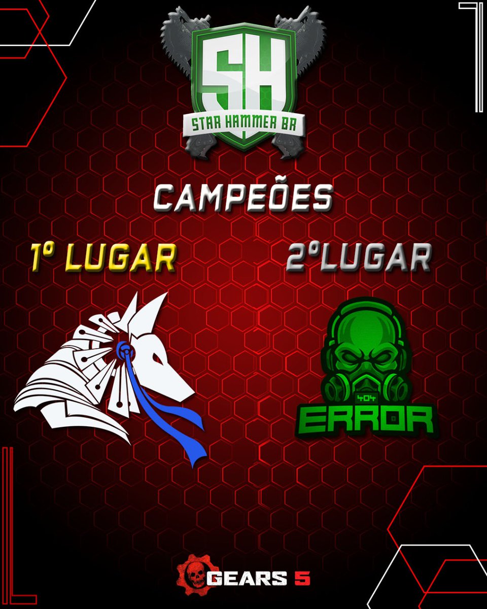 Campeões da 2a Edição do Torneio Star Hammer.
🥇 <a href="/Synister_SA/">Synister'S</a>
🥈 Error 404
Parabéns a todos que participaram e colaboraram,direta e indiretamente. Nós vemos na 3a Edição 😎