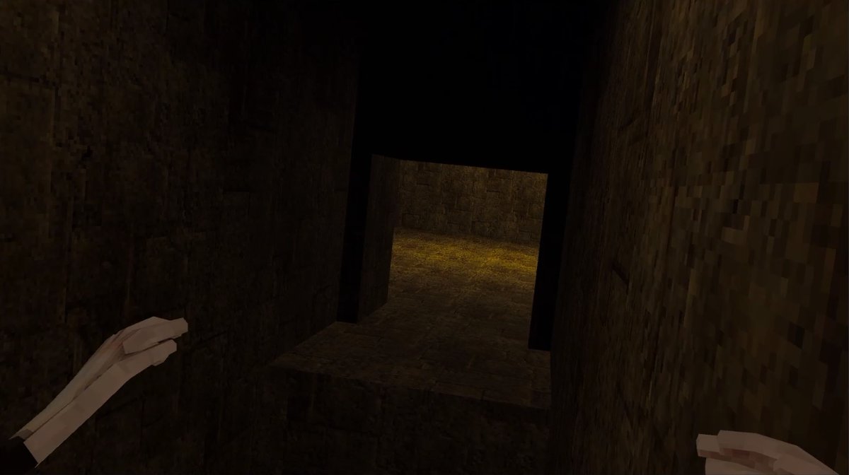 theheheo's tweet photo. Starting to look a little less boring :), slapped on a texture, played around with lighting and probuilder #game #gamedev #gamedevelopment  #indegamedev #indiegamedevelopement  #unity3d #unity #unitylighting #fps #pixelart #leveldesign #texture https://t.co/KsgxUcgihX