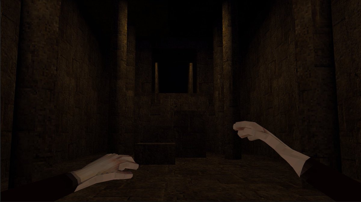 theheheo's tweet photo. Starting to look a little less boring :), slapped on a texture, played around with lighting and probuilder #game #gamedev #gamedevelopment  #indegamedev #indiegamedevelopement  #unity3d #unity #unitylighting #fps #pixelart #leveldesign #texture https://t.co/KsgxUcgihX