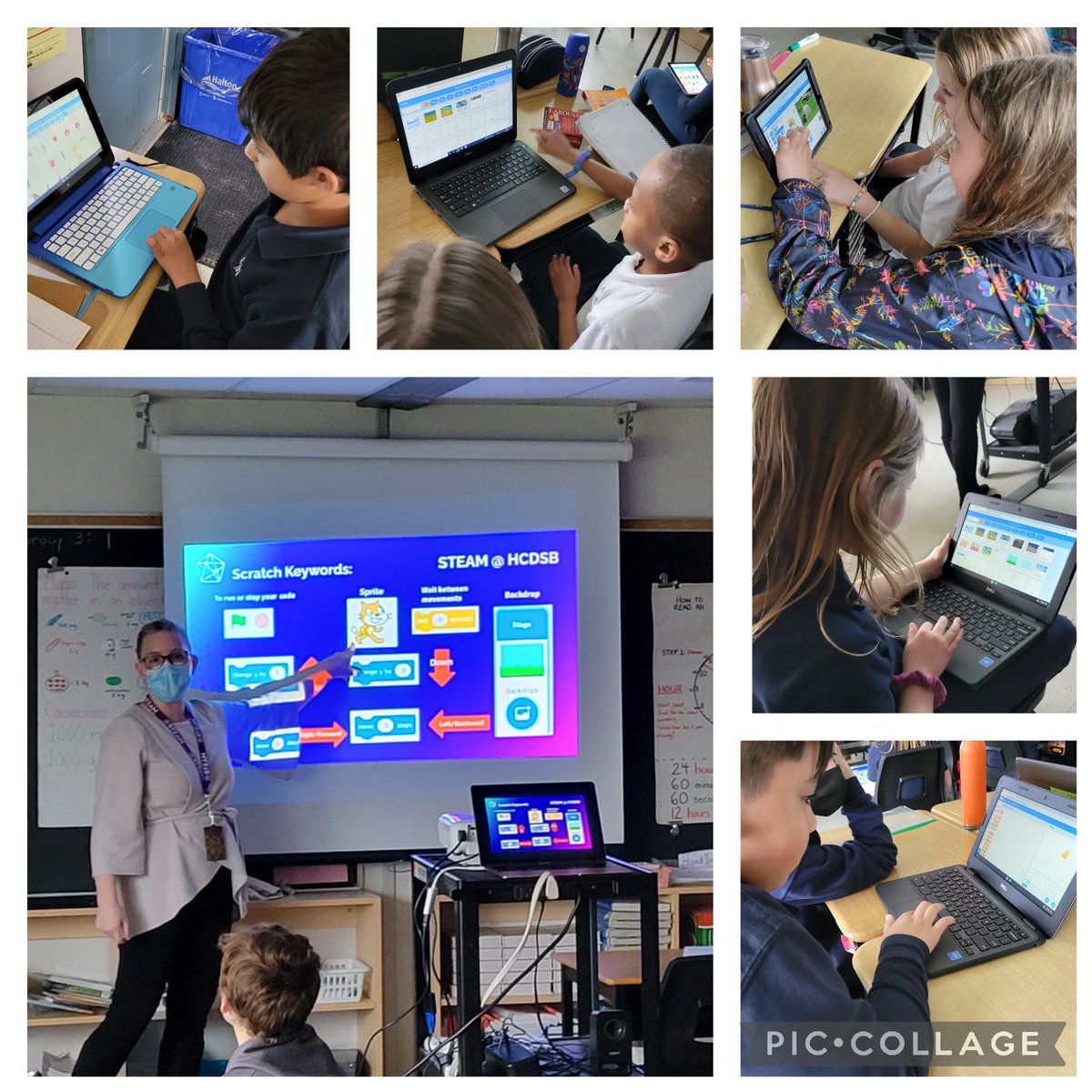 Thank you Ms.Spurrell for introducing us to Scratch Coding today! We loved it! <a href="/hcdsbsteam/">HCDSB STEAM</a> <a href="/ADayatStRaphs/">St. Raphael School</a>