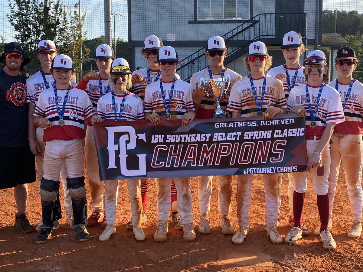 BV BASEBALL (@bvbaseball20) on Twitter photo S/O to BV 13s Red for winning the Championship of the “PG Southeast Select Spring Classic” Tournament hosted by <a href="/PG_Tourney/">Perfect Game Tournaments</a> in Atlanta this past week! This group is full of winners, guys that play for the team and compete for each other! #BVNation #Studs #TrustTheProcess S/O to BV 13s Red for winning the Championship of the “PG Southeast Select Spring Classic” Tournament hosted by <a href="/PG_Tourney/">Perfect Game Tournaments</a> in Atlanta this past week! This group is full of winners, guys that play for the team and compete for each other! #BVNation #Studs #TrustTheProcess