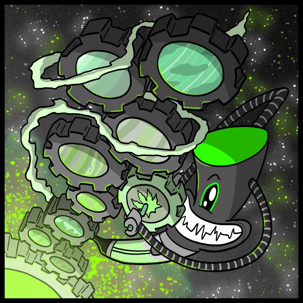 Toonbuds1's tweet photo. When the grass is burning the gears are turning ⚙️ #toonbudsvape #planetarygears #torque #gears #planets #artwork #brand #solarsystem #creativity #space https://t.co/DgXQH90t1F
