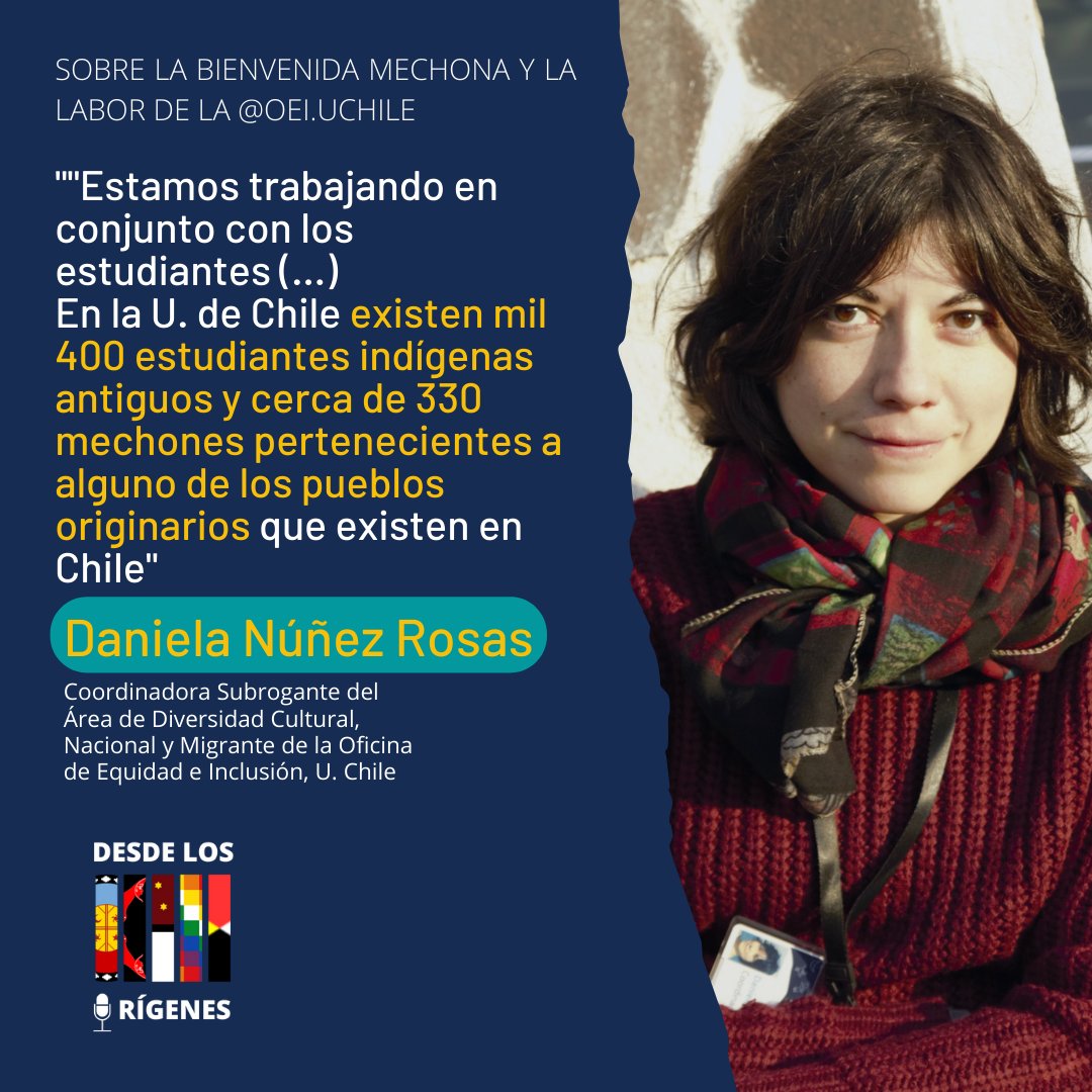 desdeorigenes's tweet photo. Ahora en @desdeorigenes por la @JGMRadio escuchamos a Daniela Núñez sobre el trabajo del Área de Diversidad Cultural, Nacional  y Migrante de la Oficina de Equidad e Inclusión, U. Chile https://t.co/3usdL8mNEN