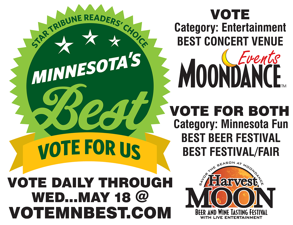 jammincountry's tweet photo. Vote for Moondance at https://t.co/e9i9mUUZJl!  Moondance Events is under the Entertainment>Concert Venue category. Harvest Moon Beer &amp; Wine Tasting festival is under Minnesota Fun>Beer Festivals category &amp; the Minnesota Fun>Festival/Fair category. Vote daily through May 18! https://t.co/ChpUZqsGAs