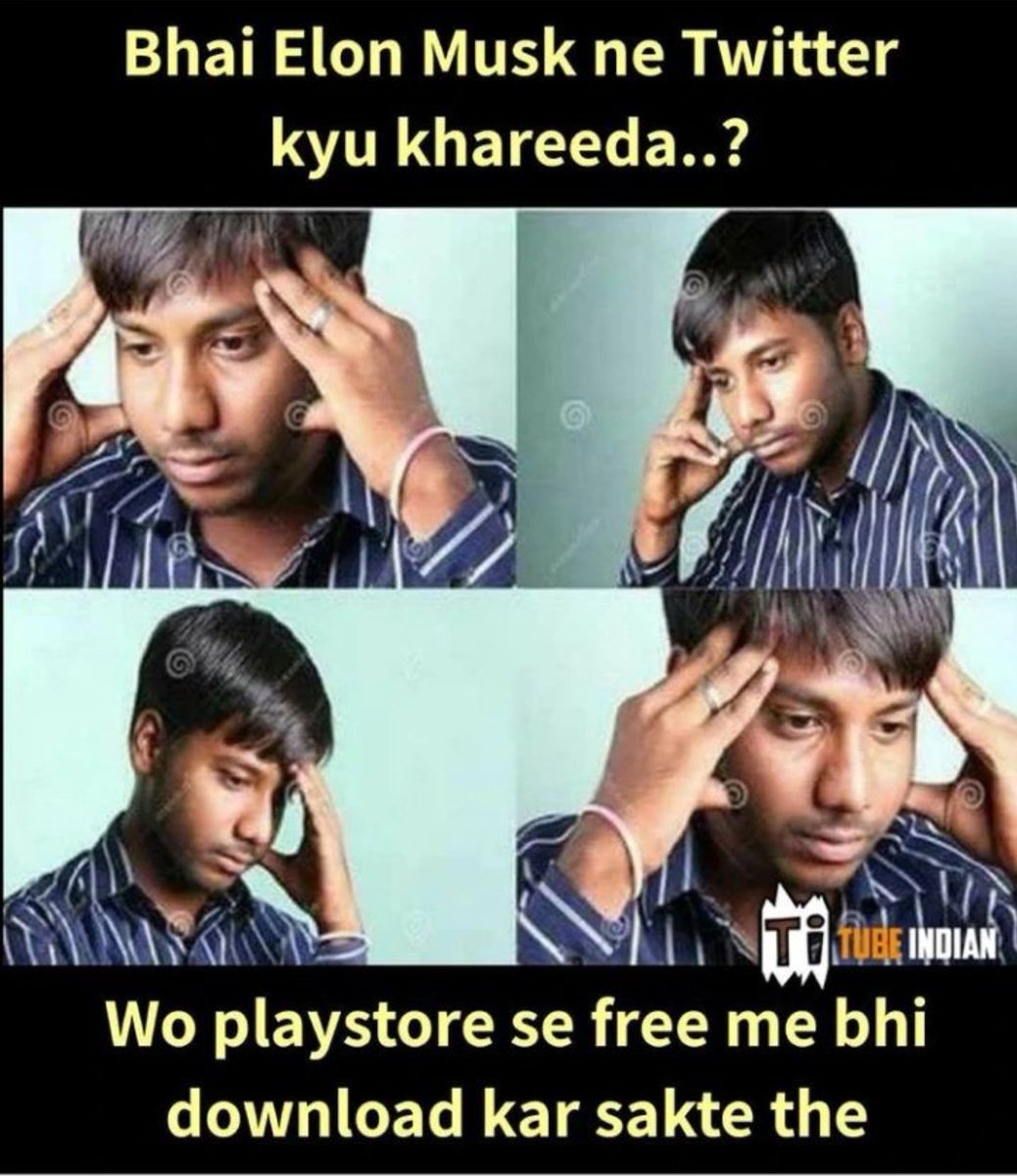 yuzi7fx's tweet photo. @elonmusk  haa bhai download kar lete free mai 🧐 

#ElonMusk  #TwitterCEO #TwitterTakeover #meme #twittersold https://t.co/0lzdskMwyp