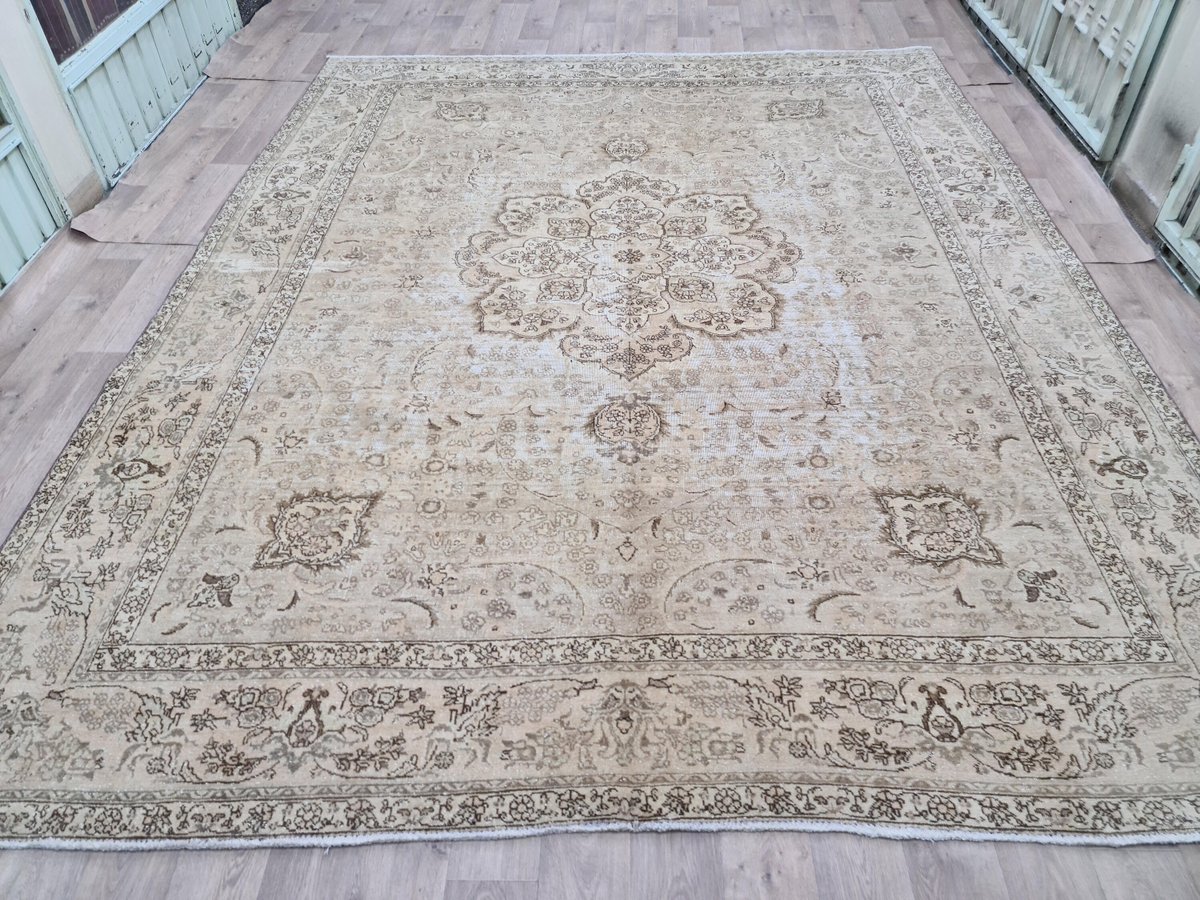 Excited to share the latest addition to my #etsy shop: Classic Antique Rug Muted Beige/Tan etsy.me/3kdm3D1 #beige #wedding #mothersday #rectangle #persian #bedroom #bohemianeclectic #area #cotton