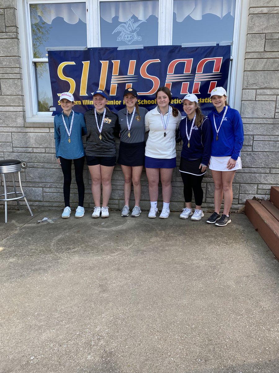 Great job to all of our AGS golfers who participated in the Regional today in Okawville! 

For the boys, Bryce Toennies placed 6th and Will Kampwerth place 2nd. Maya Kampwerth earned 5th place for the girls. They advance to state on May 10th at Rend Lake!! 

#AGSProud 💙💛