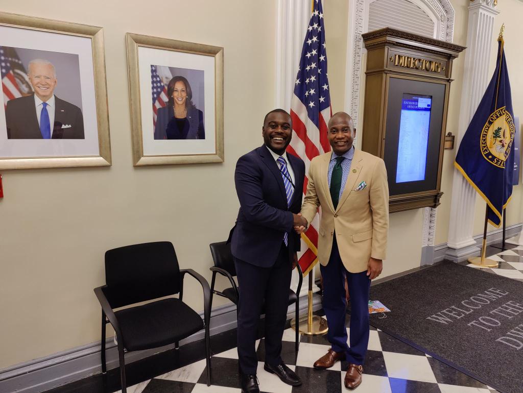 Great meeting with Gabe Amo, Special Assiatant to the President for Intergovernmental Affairs for <a href="/cityofgvillems/">City of Greenville</a> and MS River Cities and Towns