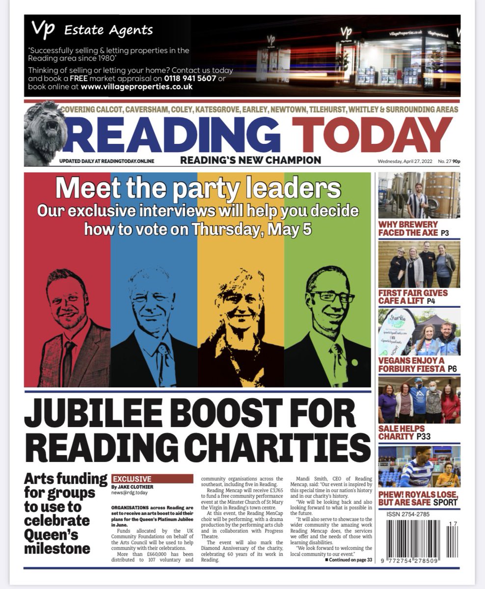 This week’s front page - #rdg #rdguk #tomorrowsPapersToday ⁦@BBCBerkshire⁩