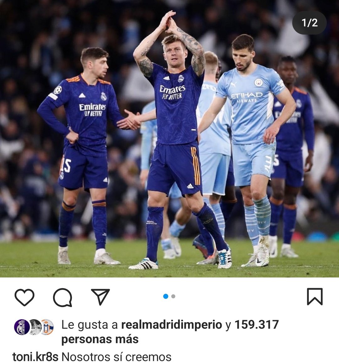 AdriRM33's tweet photo. Toni Kroos en IG:

"Nosotros si creemos." https://t.co/6C01bE6VRi