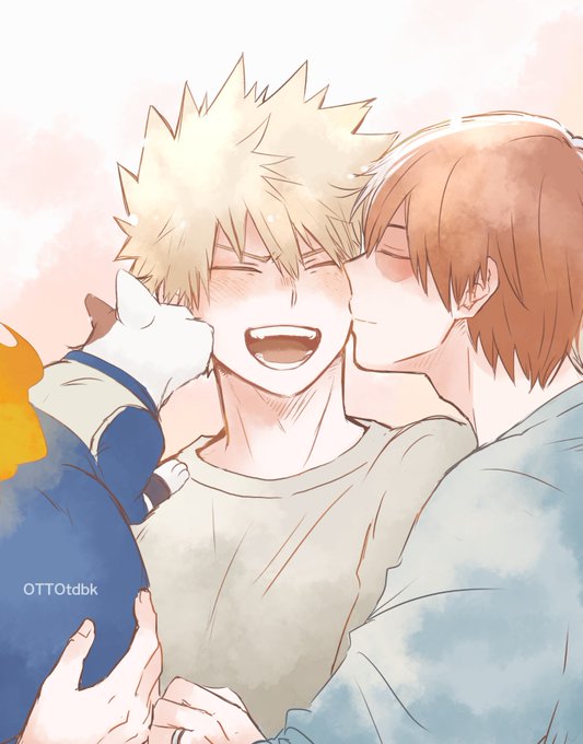 ほっぺにちゅう💙🧡轟爆 