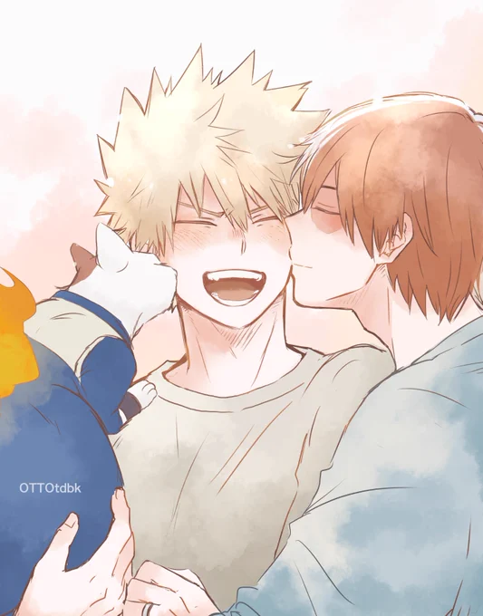ほっぺにちゅう💙🧡轟爆 