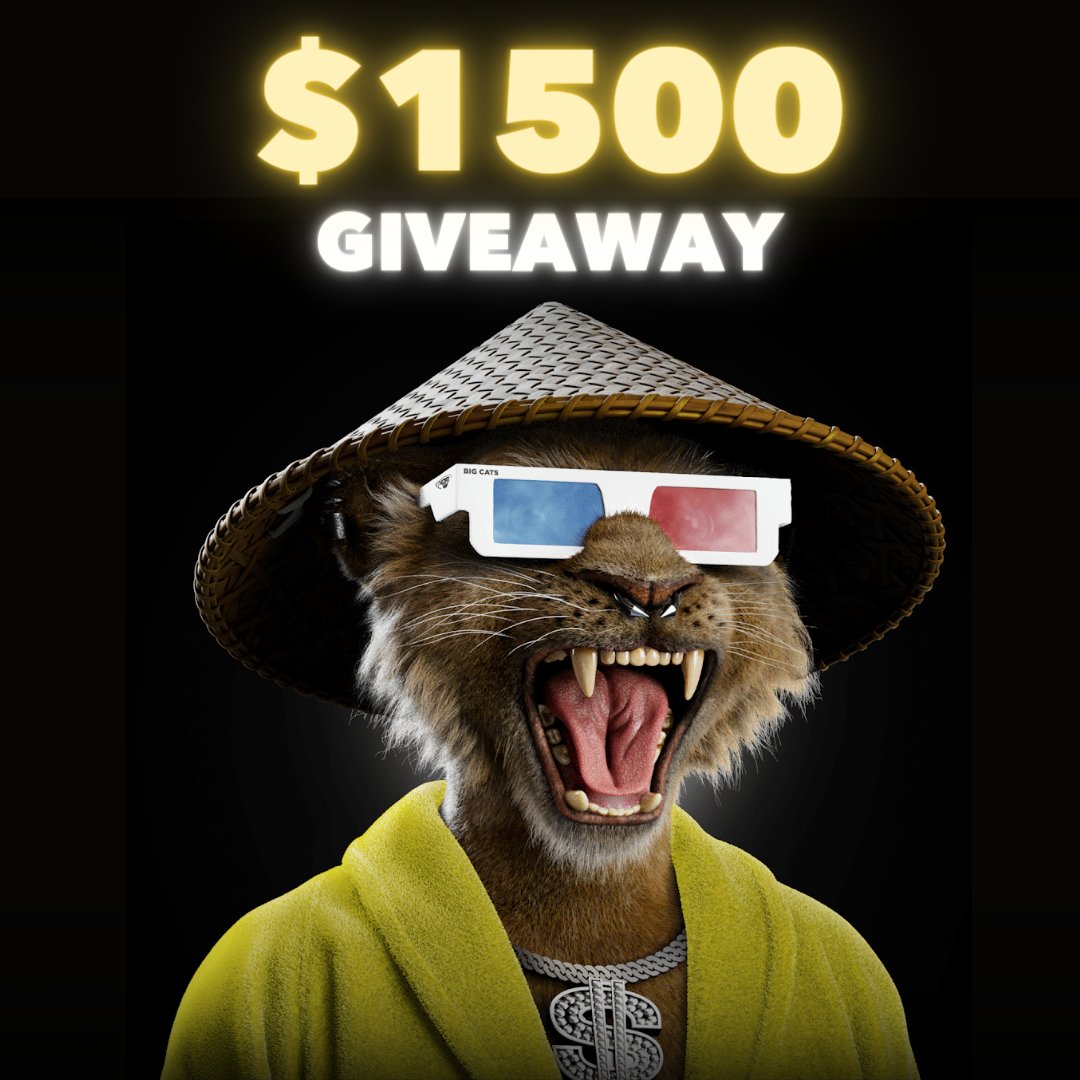 8livesio's tweet image. $1500 WEEKLY GIVEAWAY🤯

Big Cats are airdropping $1500 to 10 lucky winners this week👀!!

And it keeps getting better⤵️

The Big Cats Giveaway will be happening EVERY WEEK🎉

That’s 40 winners each month💥

Register for your CHANCE TO WIN - visit Discord
discord.com/invite/bigcats