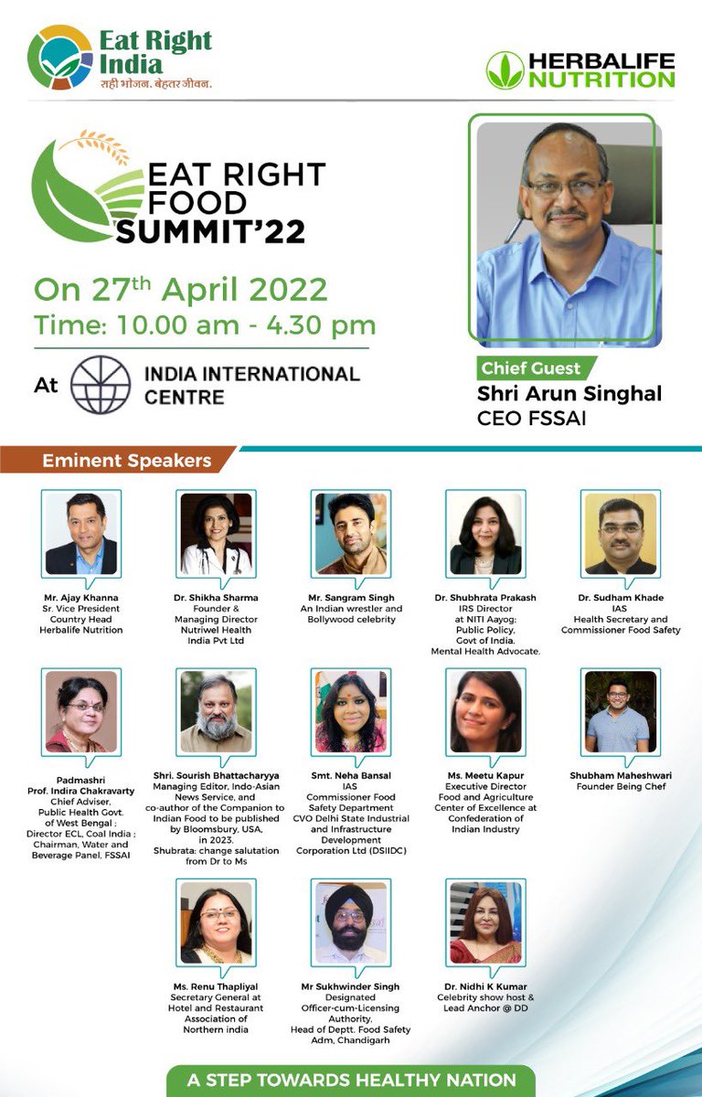 shubhampfp's tweet photo. Humbled to be invited by Eat Right India (by FSSAI, Government of India Official ) and Herbalife Nutrition 😀🙏🏻
@beingchef_india @fssaiindia @MOFPI_GOI @Herbalife
#beingchef #eatrightindia #fssai #herballife #itseasynow #mealkits #innovation #entrepreneurship #startupindia https://t.co/l15t5kuKU5