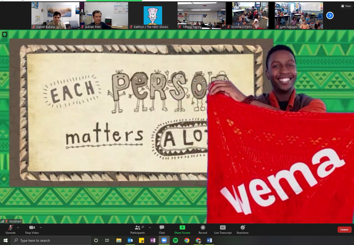 gis_charter's tweet photo. Today we had a wonderful virtual visit from NED and his team! 
We embarked on NED's Kindness Adventure into the country of Kenya on the continent of Africa! Our host Abraham led us through various aspects of the culture in Kenya and how different our world really is!

#Kindness https://t.co/pd6maqFRmd