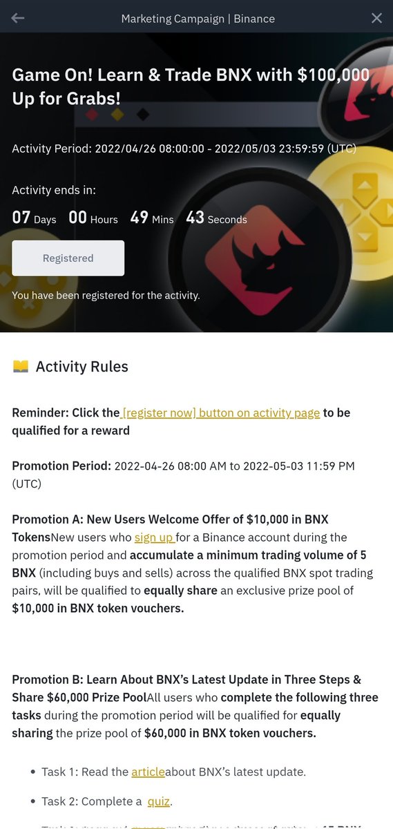 IamMelvinDC's tweet photo. Learn &amp; Trade BNX with $100,000 Up for Grabs!

➡️ Register : https://t.co/ed7z9lCnOD https://t.co/uKQ0M3n9Ip