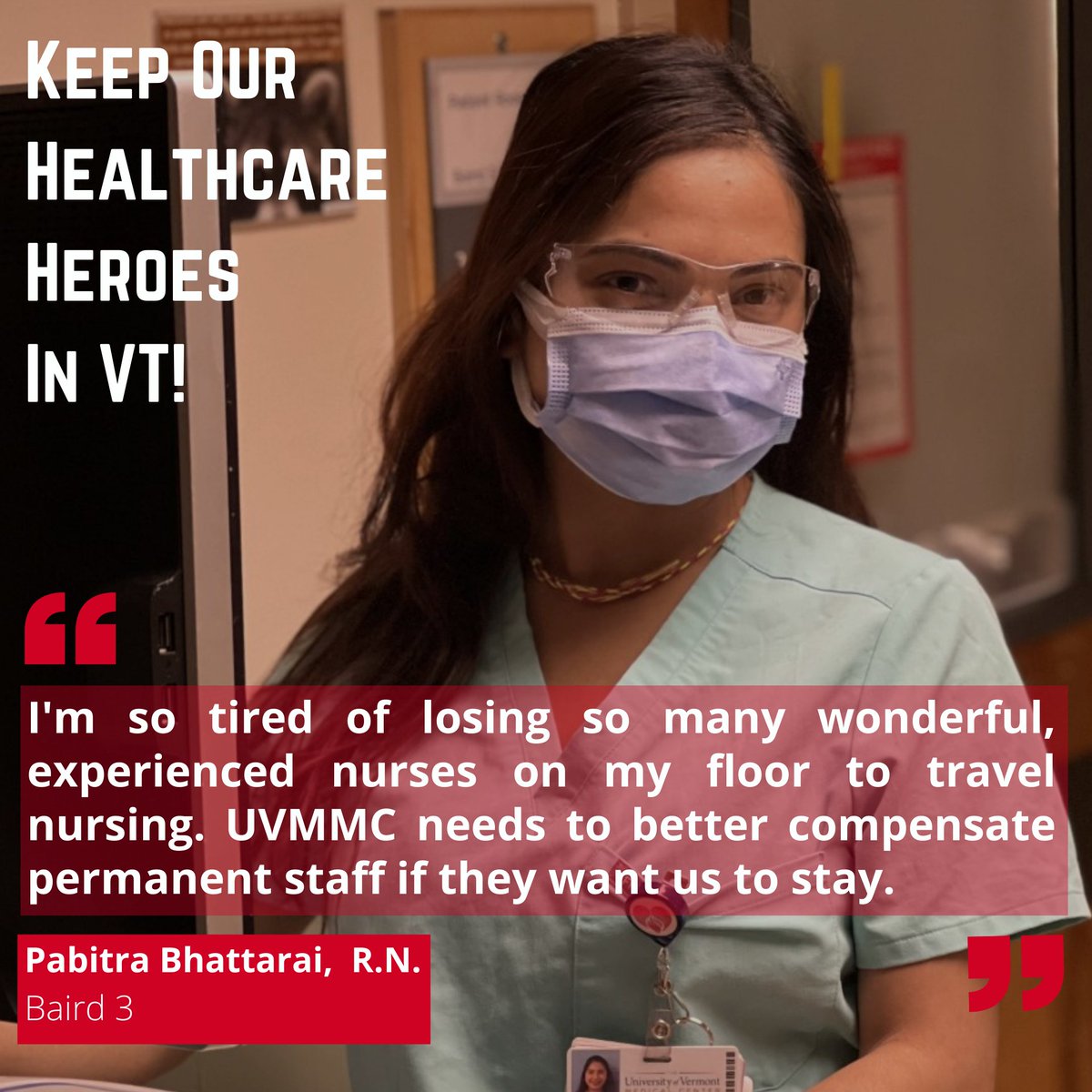 VFNHP VT Nurse bargaining resumes tomorrow at 17:00. Keep our talented care givers in VT!