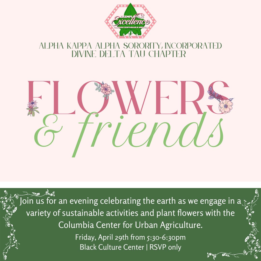 We’re back with more to officially bring in the spring season! We hope you all can join us this week for two evenings of music and sustainability! 🎵🌷
Open to all!💗💚

RSVP link for Friday:
forms.gle/m9Cxsr9chD4edN…