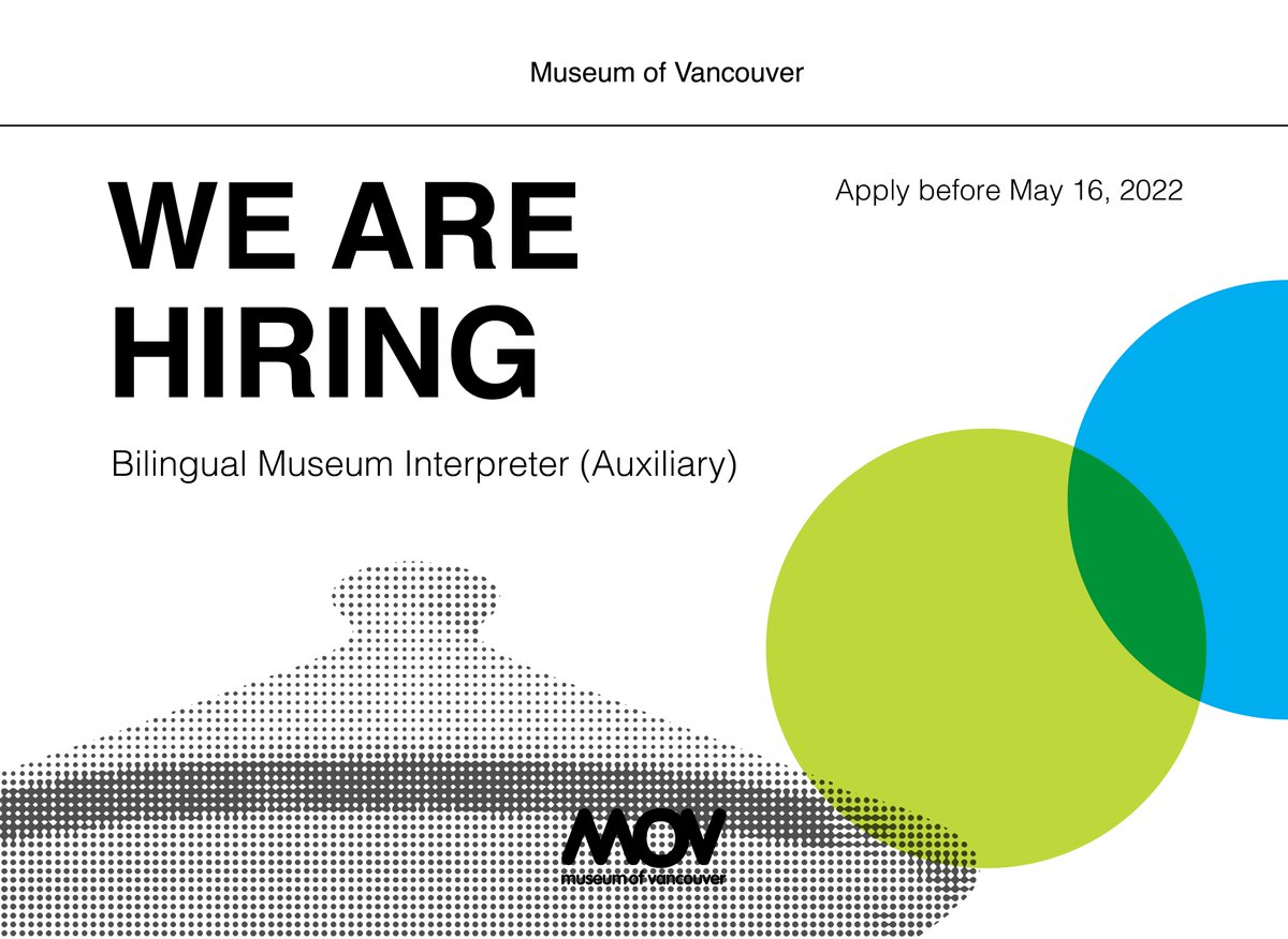 museumofvan's tweet photo. Join our education #atMOV

We are hiring a Bilingual Museum Interpreter (Auxiliary). Learn more about the position, deadlines, and more: https://t.co/x2tP1ijZ5m

#hiring #museumjobs #education #bilingual https://t.co/b9oVjfWOwM