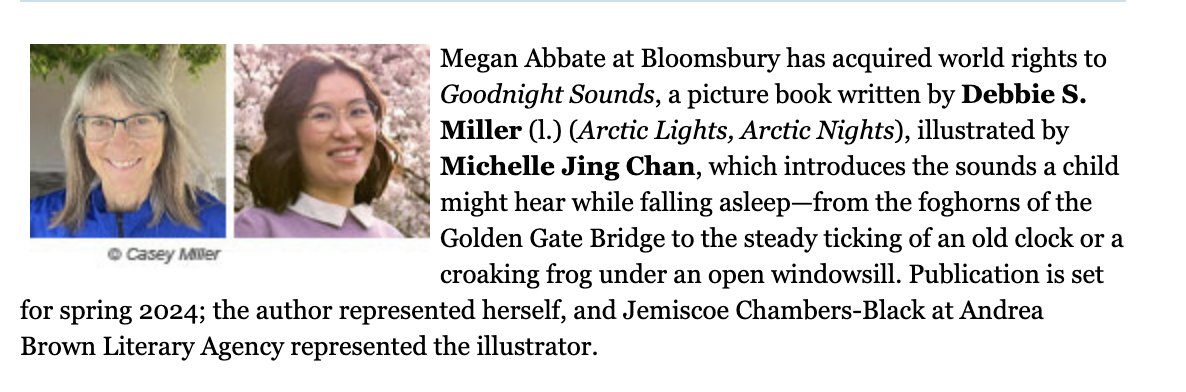Jemiscoe's tweet photo. Congrats, Michelle (@michellieart)!!! This is such an adorably sweet bedtime story, and I can't wait to see the beautiful scenework you create to go with Debbie's beautiful, lyrical text. 🥳🥂 https://t.co/Nvj8Zbcng7
