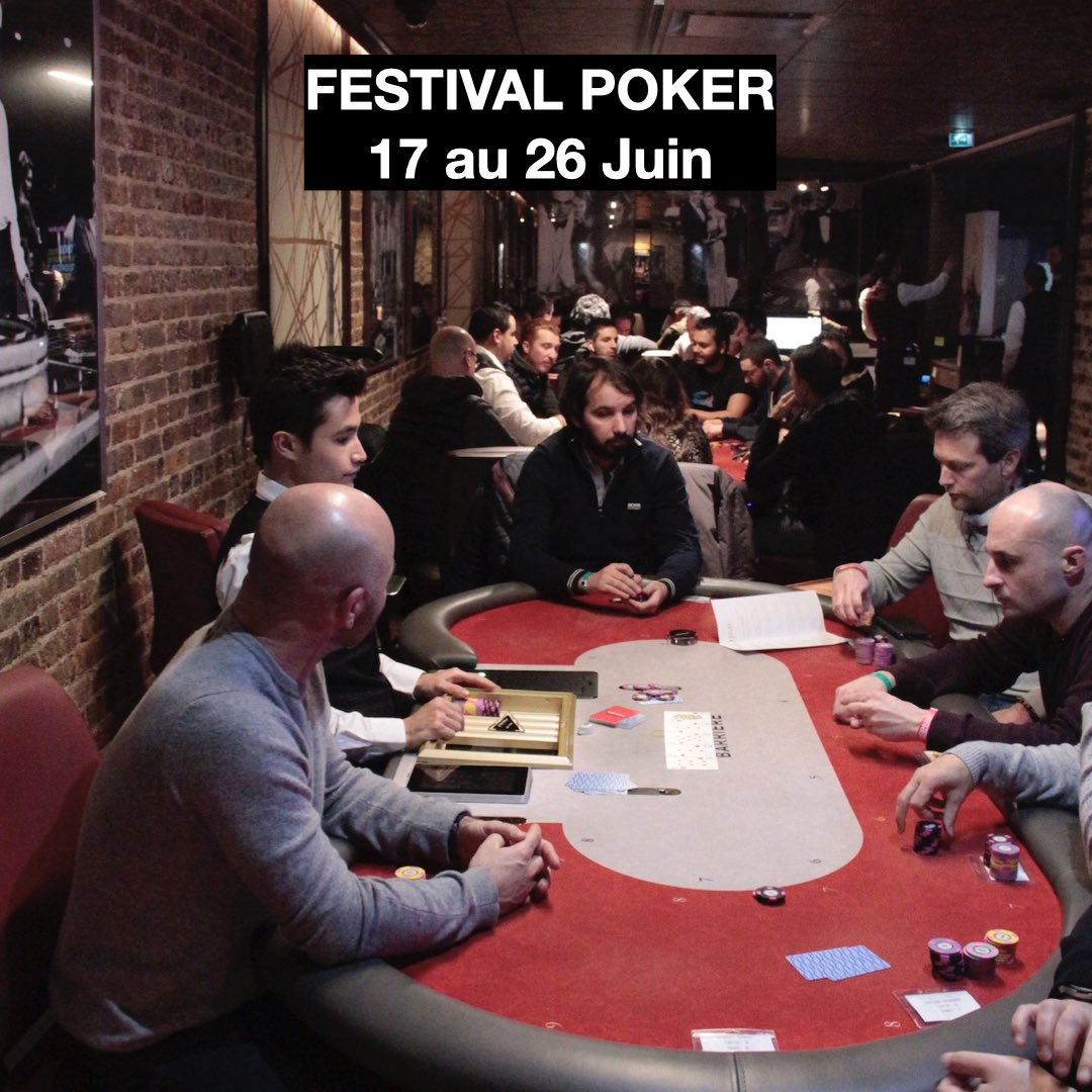 ♣️C’est avec grand plaisir que nous vous annonçons l’organisation d’un festival poker du 17 au 26 juin.
Il se composera notamment d’un Mystery Bounty,un Main Event à 888€ et un tournoi surprise pour la communauté
Plus d’infos à venir mais vous pouvez déjà réserver vos dates !