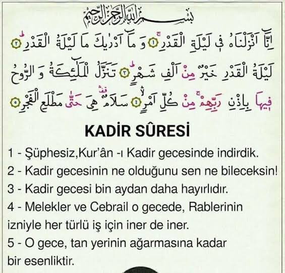 Her günü 
“KADİR” 
Her geleni
“HIZIR”
Bilebilmektedir sır!
#KadirGecesi