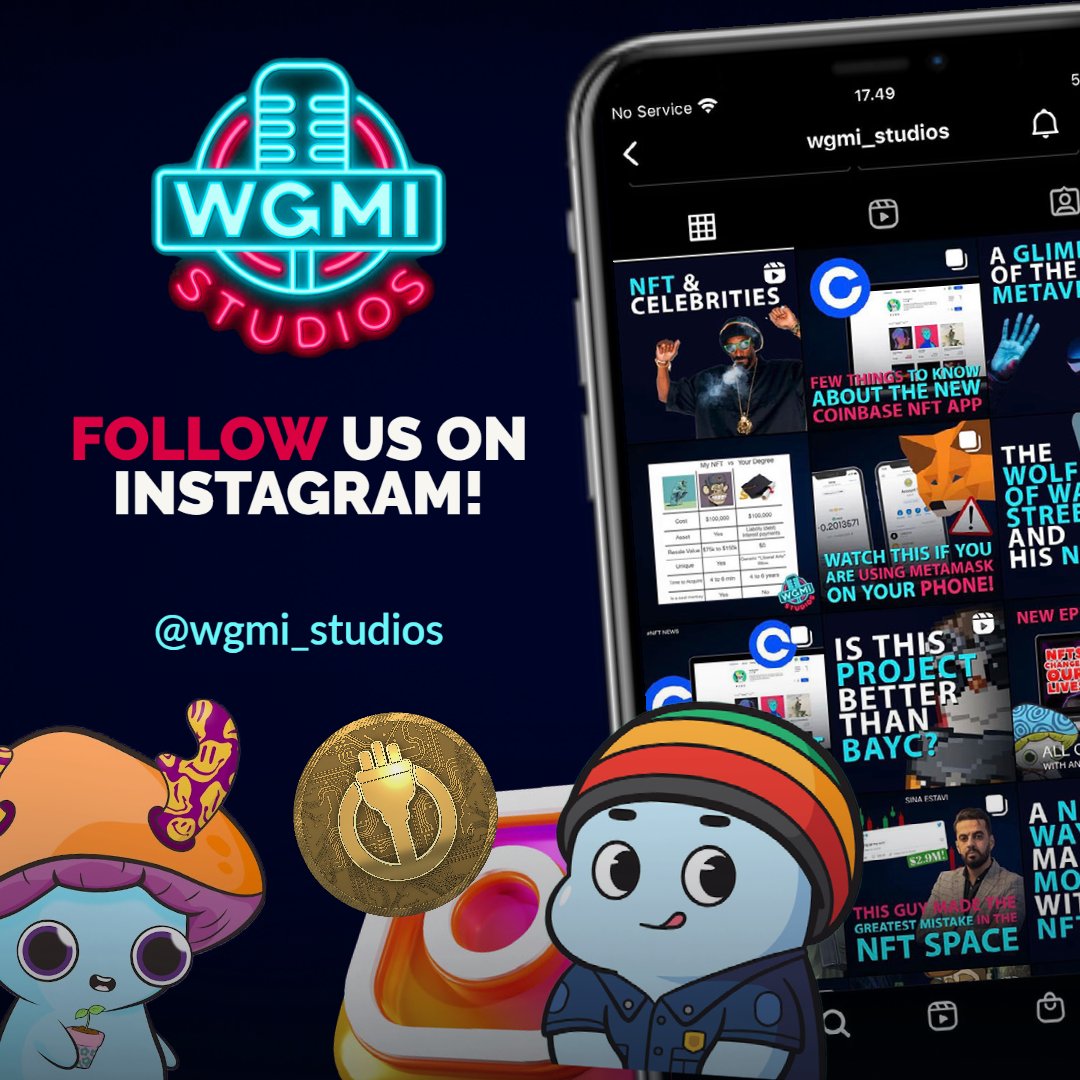 1x @WGMI_Studios PASS NFT GIVEAWAY🎉

To enter you need to follow:
- @WGMI_Studios 
- instagram.com/wgmi_studios/
 
❤️Like + RT
✅Tag a friend!

Picking  the winner soon. Good luck everyone! :)