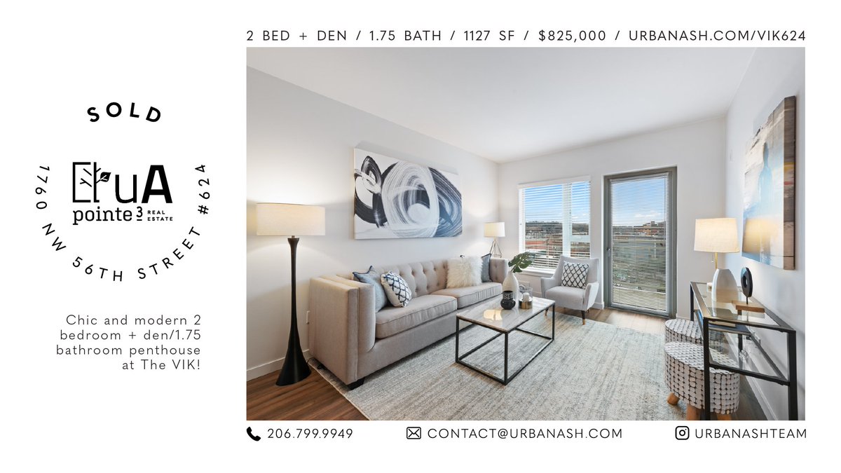 UrbanAshTeam's tweet photo. SOLD at THE VIK!
⭐️ https://t.co/qDNZZEp9da
#SeattleRealEstate #UrbanAshTeam #Pointe3 https://t.co/J6jxjzPV78