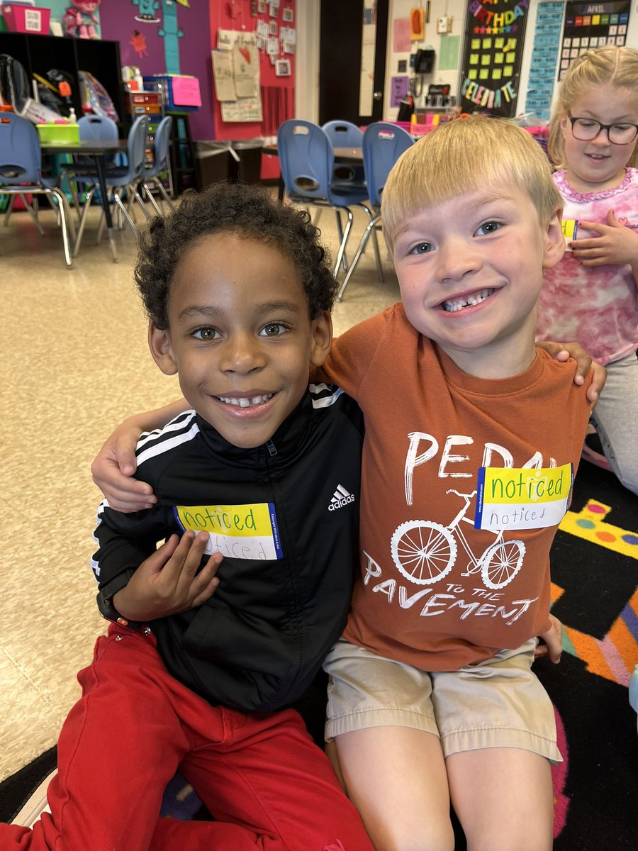 LearnWithMay's tweet image. Do you “notice” anything new about these pictures? Our class word for #WordWeek was noticed! 👀