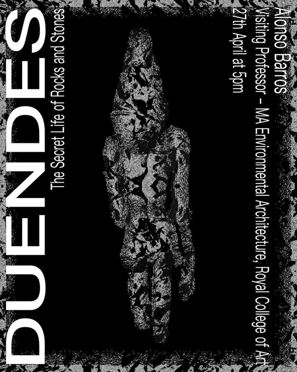 Last calls to register for "Duendes, the secret life of Rocks and Stones" &amp; anti-extractivism (against ecocidal open-pit mining in particular)! Venue: Royal College of Art, Jay Mews, Kensington Gore. Time: 5 PM UK, NOON Chile @GodofredoEnes @AdrianLahoud
rca-ac.zoom.us/webinar/regist…