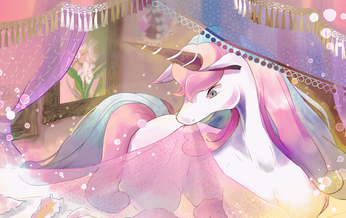 no humans pokemon (creature) solo curtains unicorn indoors flower  illustration images