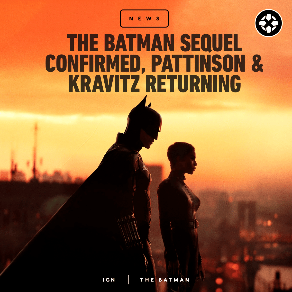 Robert Pattinson and Zoë Kravitz will be back for The Batman's sequel, with director Matt Reeves also returning. 🦇 🐈 bit.ly/3LrVQN6
