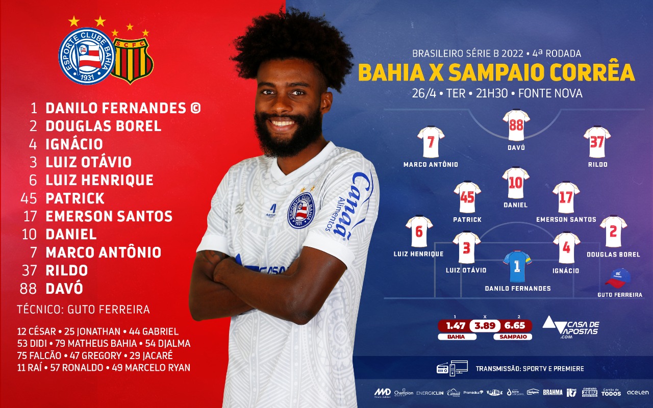 Esporte Clube Bahia on X: 📝 Esquadrão definido! #BBMP #BahiaÉOMundo  #BrocaiPorNós  / X