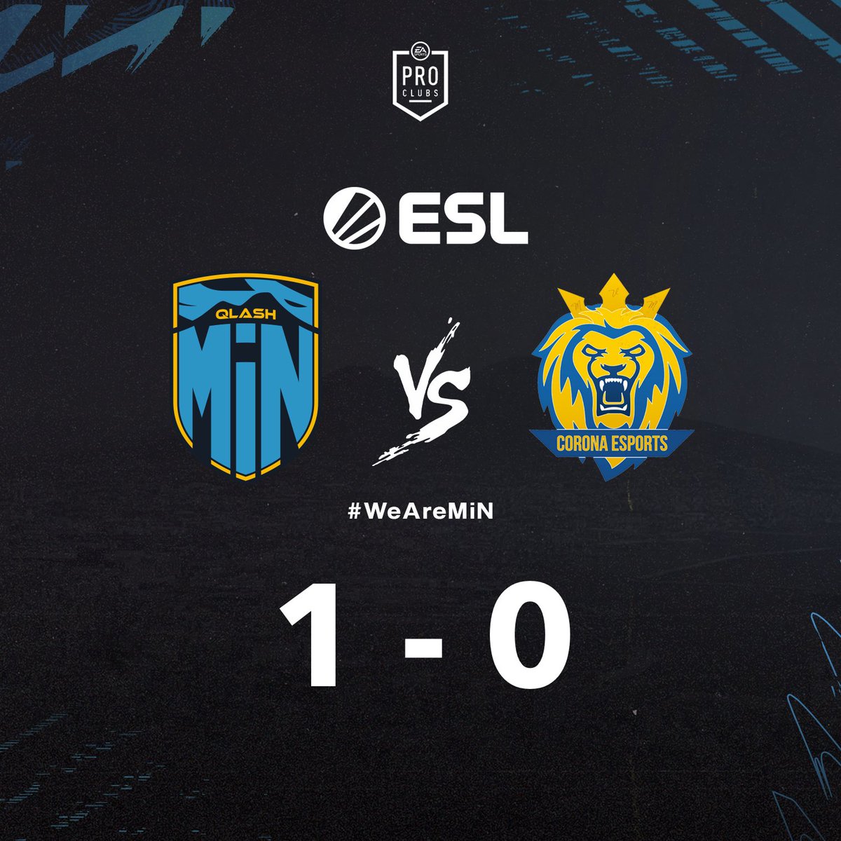 🏆<a href="/ESLItaly/">ESL Italia</a> - #SerieA
10ª Giornata
✈️🆚<a href="/CORONAESPORTS_/">Corona eSports</a> 

1-0✅

⚽️<a href="/gabbocala_01/">Gabbocala_01</a>
👟<a href="/Giggin327/">Giggin©️</a> 
🏅<a href="/Luigi_SL/">Luigi_SL</a> 

Gg👏🏻

#WeAreNaples #WeAreMiN

@TeamQLASH🐉

#WeAreQLASH