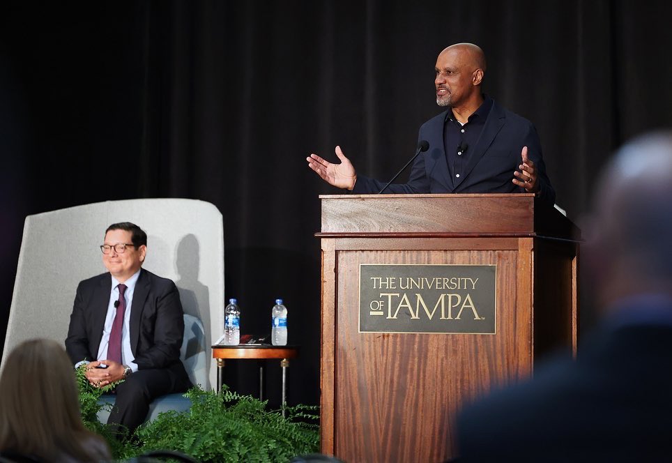 Honored to speak at the University of Tampa Fellows Forum, and to be amongst such a distinguished panel! Thank you <a href="/UofTampa/">The University of Tampa</a>, I am grateful for the opportunity to bring awareness to the importance of DEI and how our mission <a href="/PepsiCo/">PepsiCo</a> is to continuously drive meaningful change.