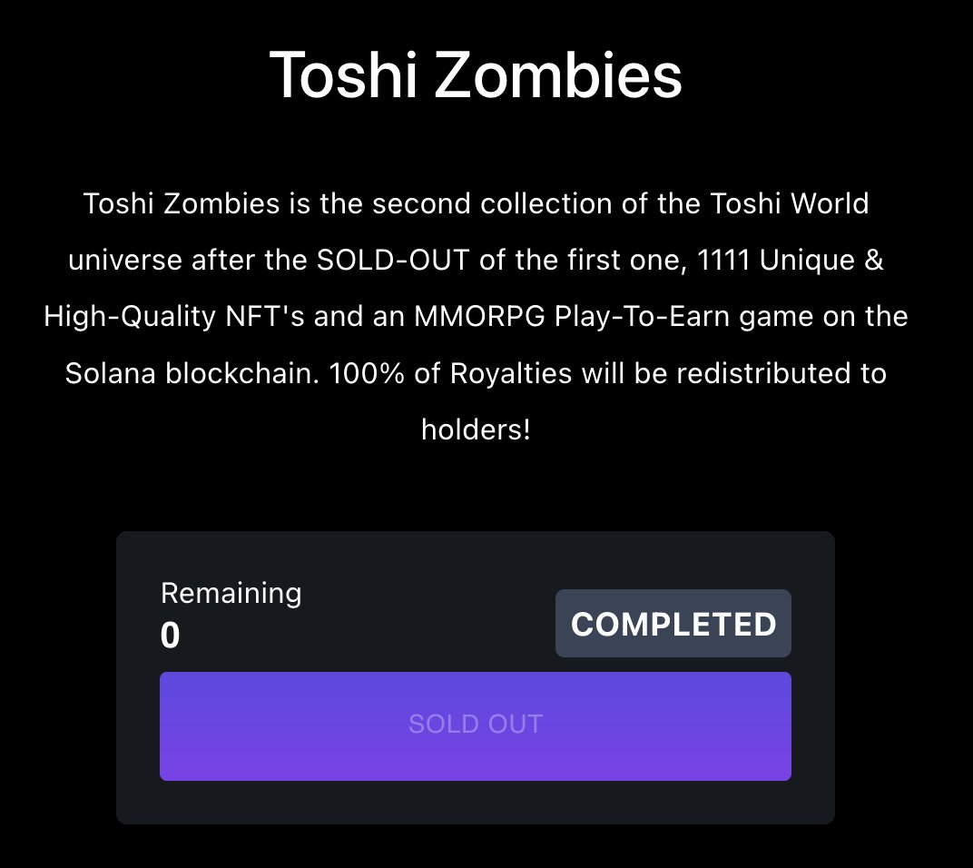 🥳SOLD-OUT OF OUR SECOND COLLECTION!!🥳

Stay tuned for the listing on MagicEden, Solanart, DigitalEyes and Solrarity, Howrare.is for the rarity. ✅❤️‍🔥 LFG!!

#NFTCommmunity #NFT #Giveaway #SolanaNFTs  #soldOut #NFTs #SOL #NFTs #Giveaways #GiveawayAlert #NFTGiveaways