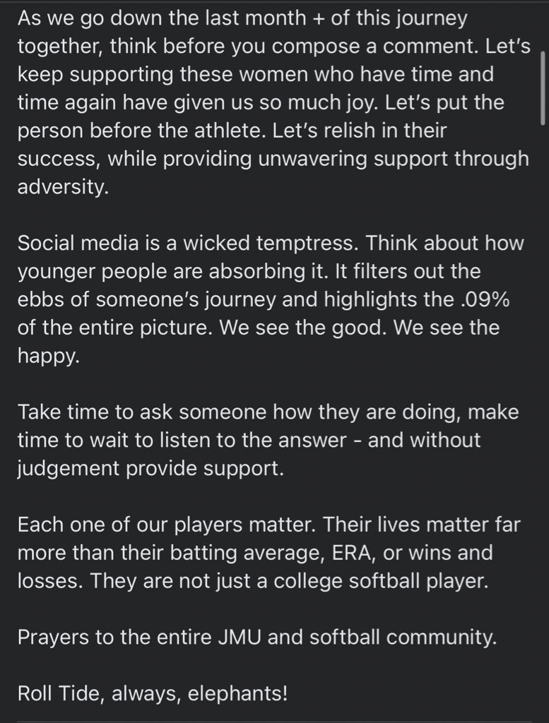 Hey #team26, I love you 

Hey, elephant fans: let’s be as great in our support of these women and this program as we hope they are in the field. 

It’s one incredible journey. Let’s enjoy the hell out of this ride together. 

RTR 🤍🐘