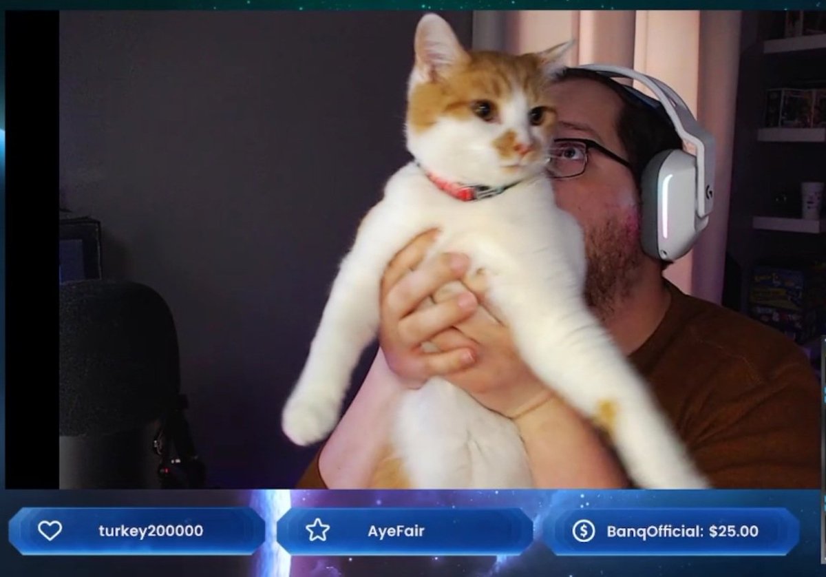 Getting back in to telling myself I should stream when I play games instead of hating myself after for not doing it... bonus picture of Vini last stream 😂

twitch.tv/acromatt
