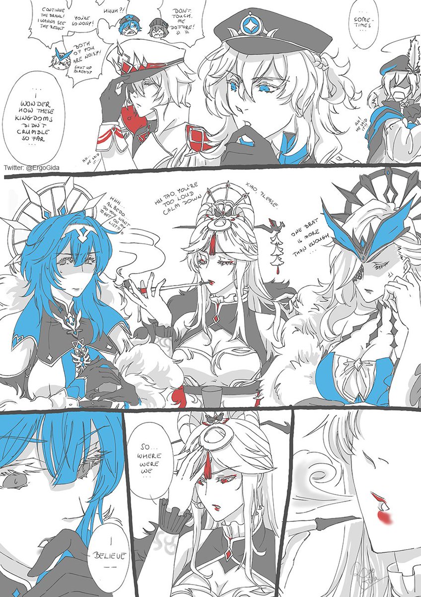 ErgoGida's tweet photo. Part3: The Queens – the source of this joke I did🤡

Enjoy the unfolding of the events☺️🍀🍀
#GenshinImpact  #Klee  #Ningguang #Eula #lasignora https://t.co/C3GBMLwQ5v