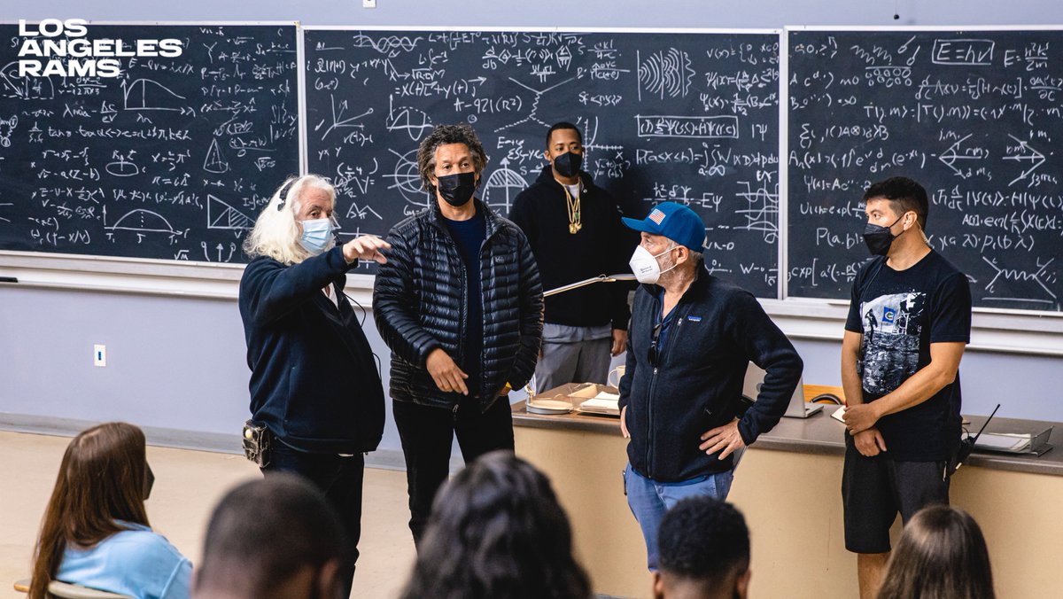 RamsNFL's tweet image. “I’ve been a Rams fan since I was a kid, this was one of the best projects to be a part of.&quot;

On set with a legend, and director of &apos;On the Clock&apos;, Paul Hunter. 🙌