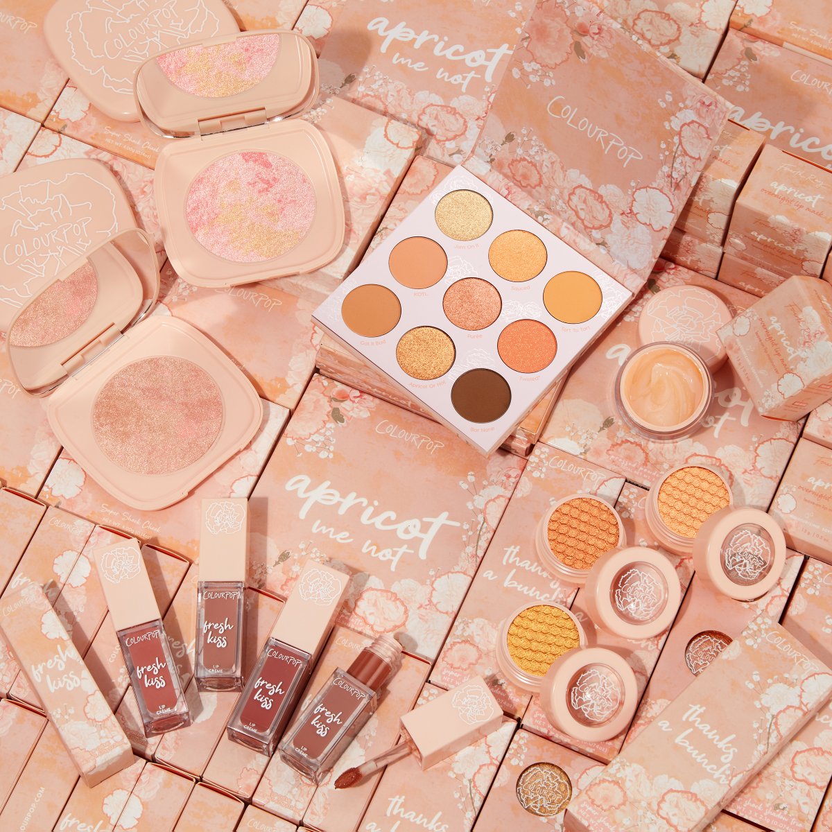 #SURPRISEGIVEAWAY 💐We luv u a bunch and we're doing a giveaway to show you how much!🧡✨ 2 winners will receive the Apricot Me Not Collection + $150 e-gift card to colourpop.com! 

HOW TO ENTER👇
✨ Follow @colourpopco + @fourthraybeauty
✨ Like &amp; RT
✨ Reply w/ 🧺