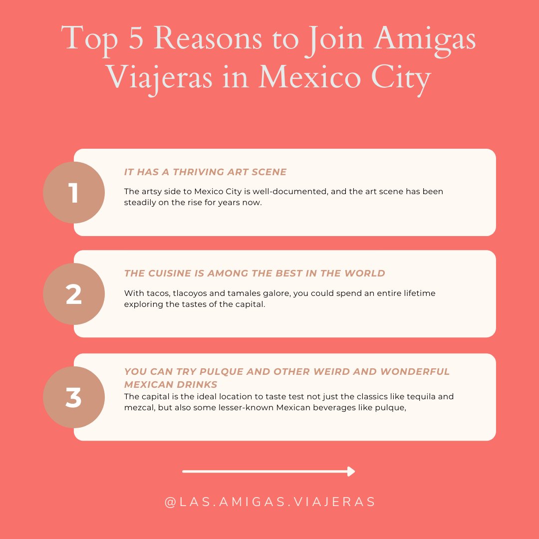 amigasviajeras's tweet photo. While the Dia de los Muertos celebration in Mexico City is enough of a reason to join us, we have 5 MORE reasons why you need to visit Mexico City. https://t.co/mFtDXYU08x