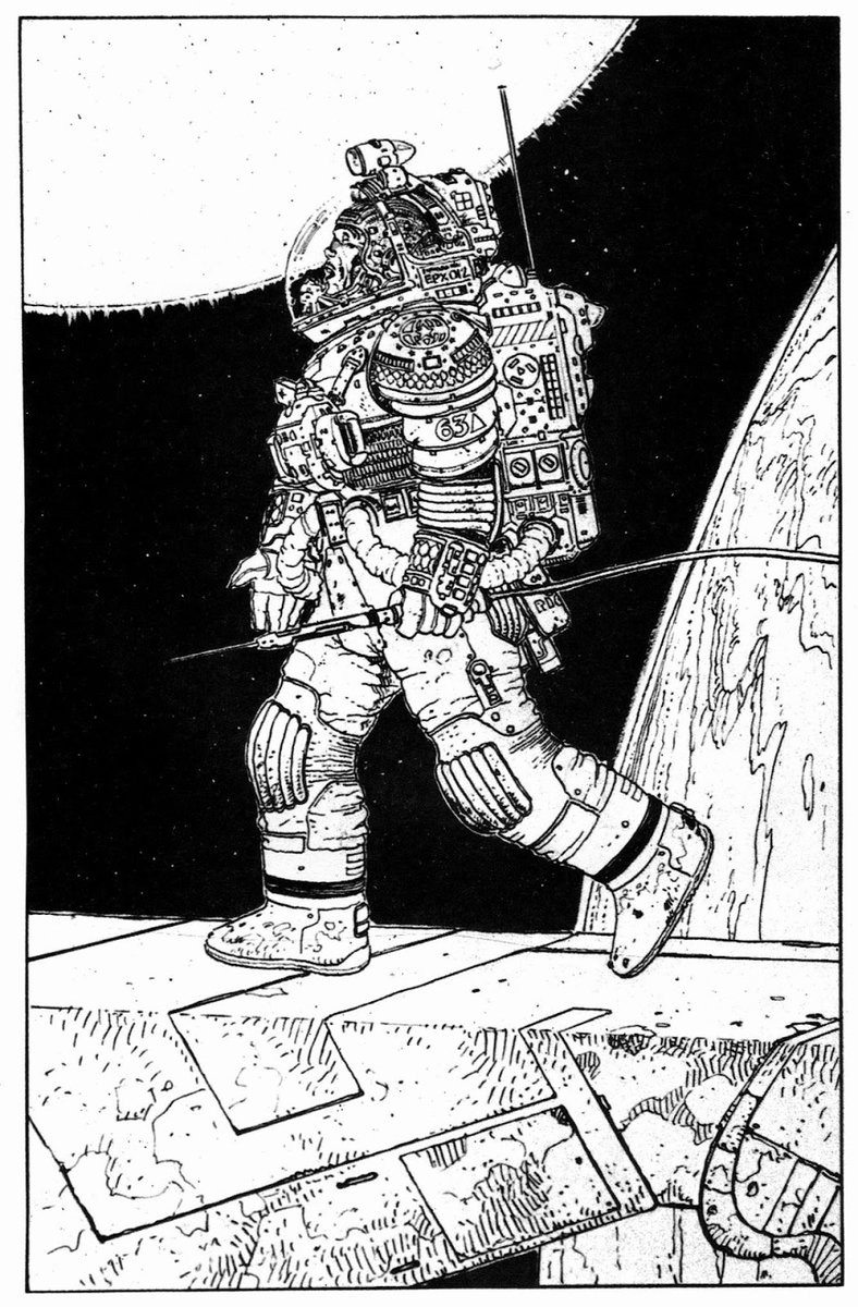 #AlienDay2022 
Alien (1979): Spacesuit, art by Jean 'Moebius' Giraud