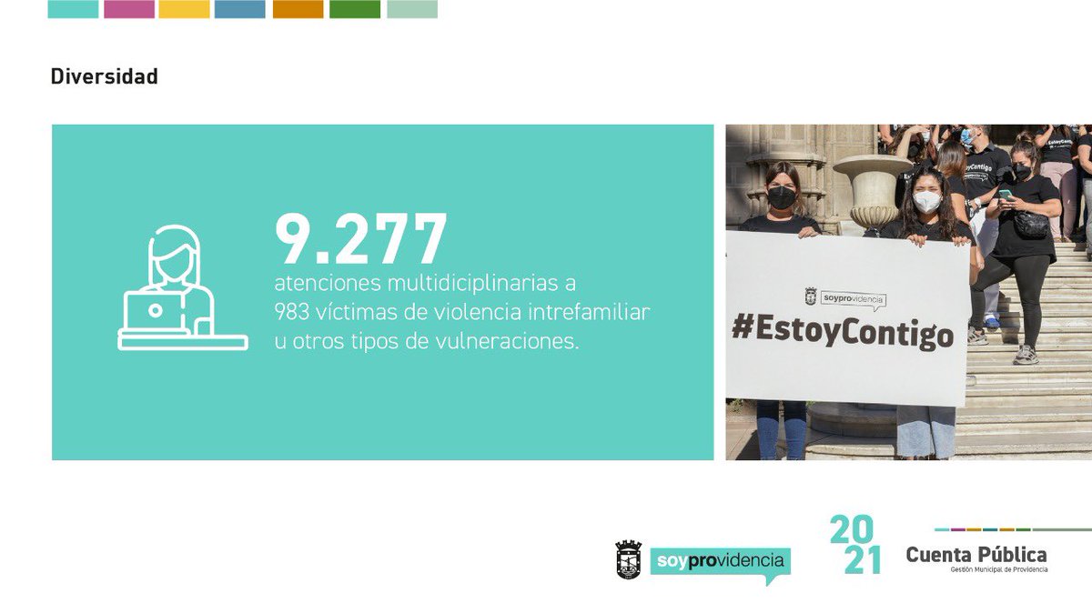 DIVERSIDAD: Uno de los hitos relevantes fue la consolidación de las defensorías de Mujer, Adulto Mayor e Infancia y Adolescencia, como programas municipales para la atención de personas vulneradas en sus derechos. #CuentaPúblicaProvi2021