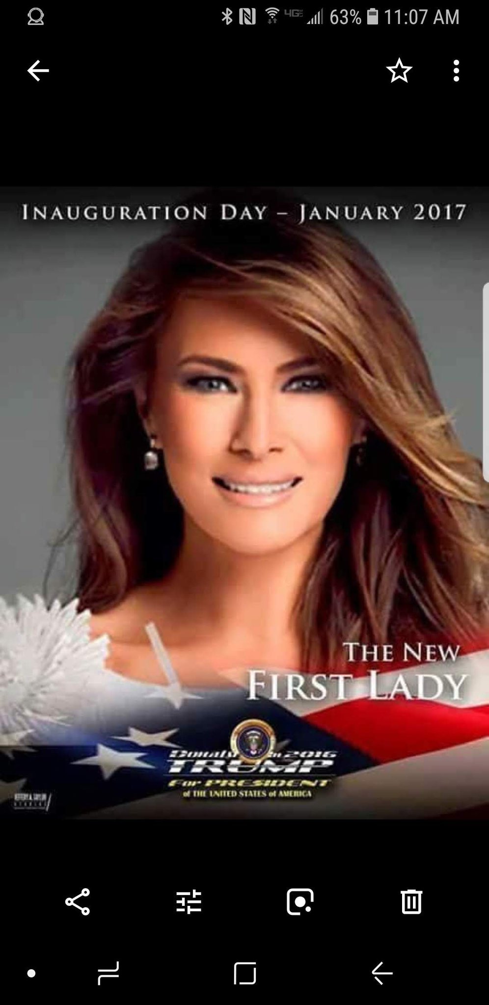 Happy Birthday to the most gracious First Lady that\s ever lived. We love Melania Trump         