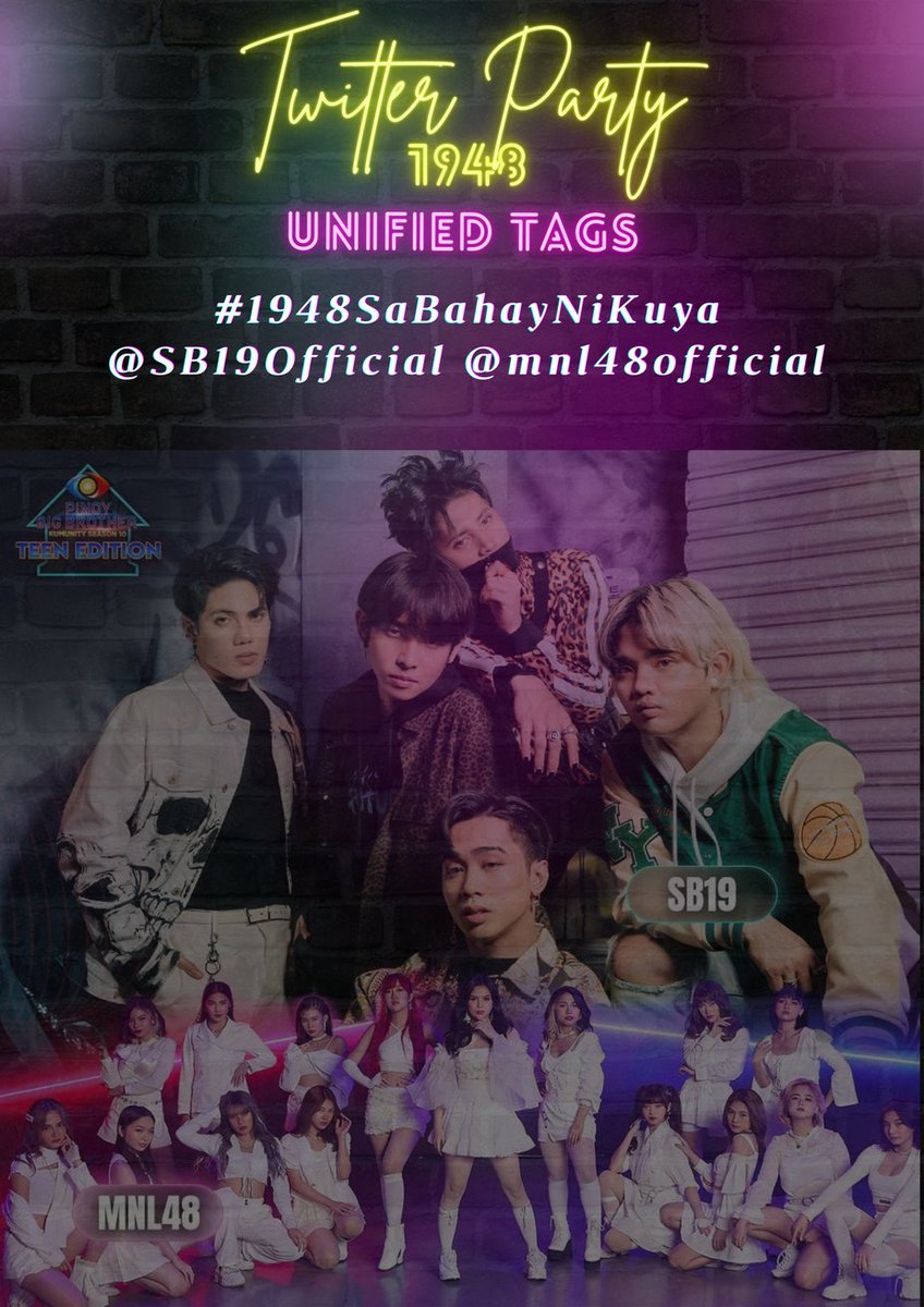 SB19TrendsPH's tweet photo. [ TAG UPDATE | 1 PM ]

Tunghayan ang pagbisita ng SB19 at MNL48 sa PBB Teens sa Bahay Ni Kuya!

Tumutok na sa 24/7 na livestream sa Kumu: https://t.co/JMkqT80IqQ!

Gamitin natin ang 'unified hashtag' ng A'tin at MNLoves! 💙

UPDATED TAGS:
@SB19Official #SB19
#1948SaBahayNiKuya https://t.co/dWQfkB0Mz1