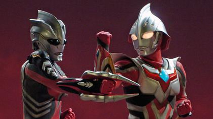 Gigantis2k's tweet photo. The tonal contrast between the 3 main nexus forms is something I really liked and remembered well from my viewing of nexus. Orange sunset for Anphan's isolated appearances at dusk and night, Wine Red for the Metafield and Junis, Sky Blue for the finale and Junis Blue. https://t.co/5yeB6zRLNF