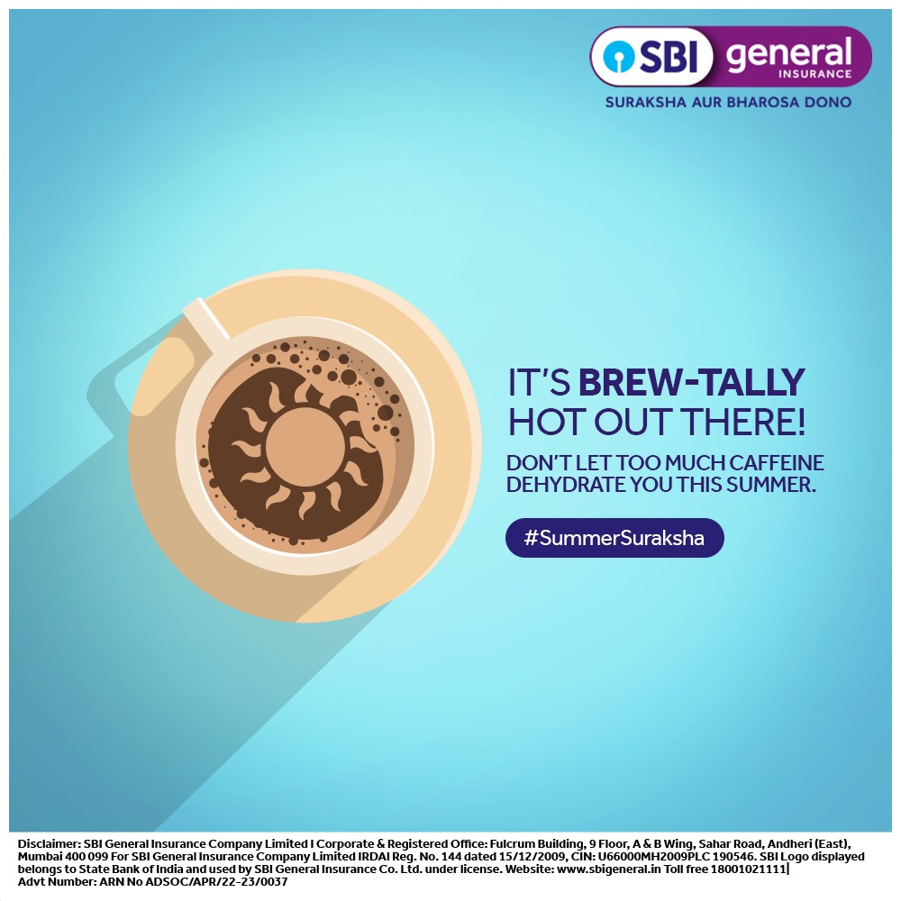 sbigeneral's tweet image. We don’t know if too many cooks might really spoil the broth, but too much Coffee will definitely spoil your Summer ;)

#SBIGeneral #SummerSuraksha #CaffeineControl #HotBrew #SuraksahAurBharosaDono